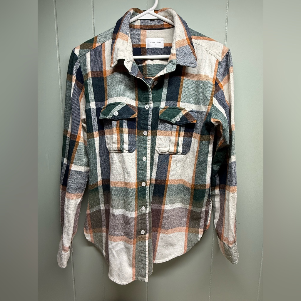 Panache Multicolor Plaid Button Down Shirt